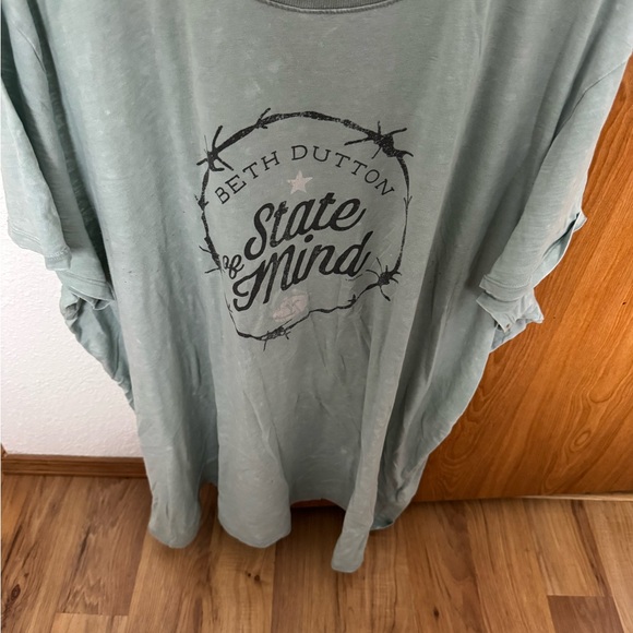 Maurices Light Green Ribbed T-Shirt - Picture 1 of 2
